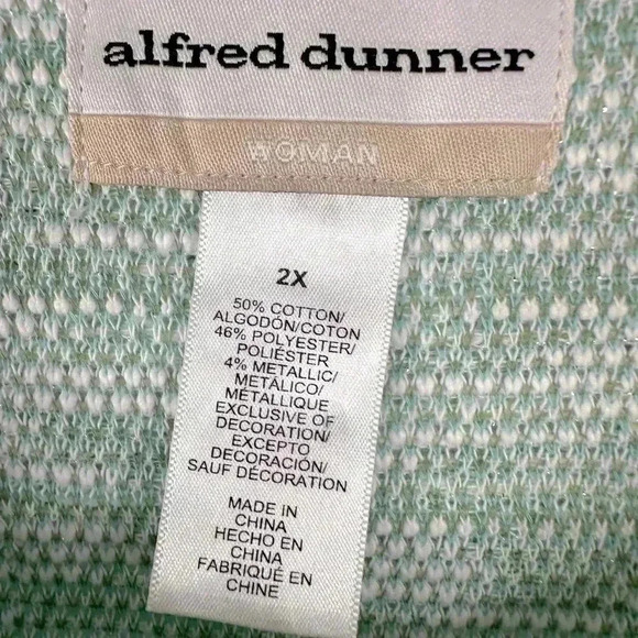 NWT Alfred Dunner Women’s Plus Size Lady Like Knit Boucle Cotton Jacket Size XL - Picture 7 of 14